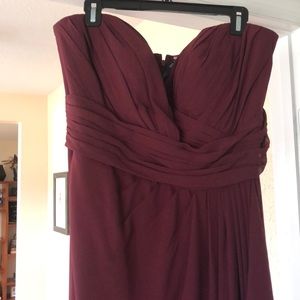 Burgundy bridesmaid dress